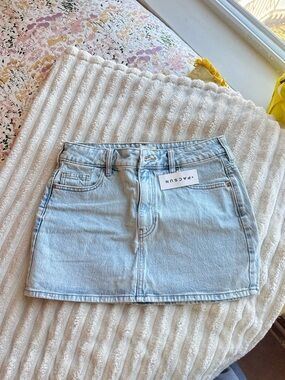 PacSun Pale Blue Denim Mini Skirt